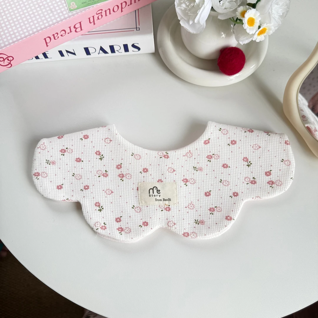 [122]高定高定婴儿口水巾花瓣围兜新生儿防吐奶柔软透气围嘴