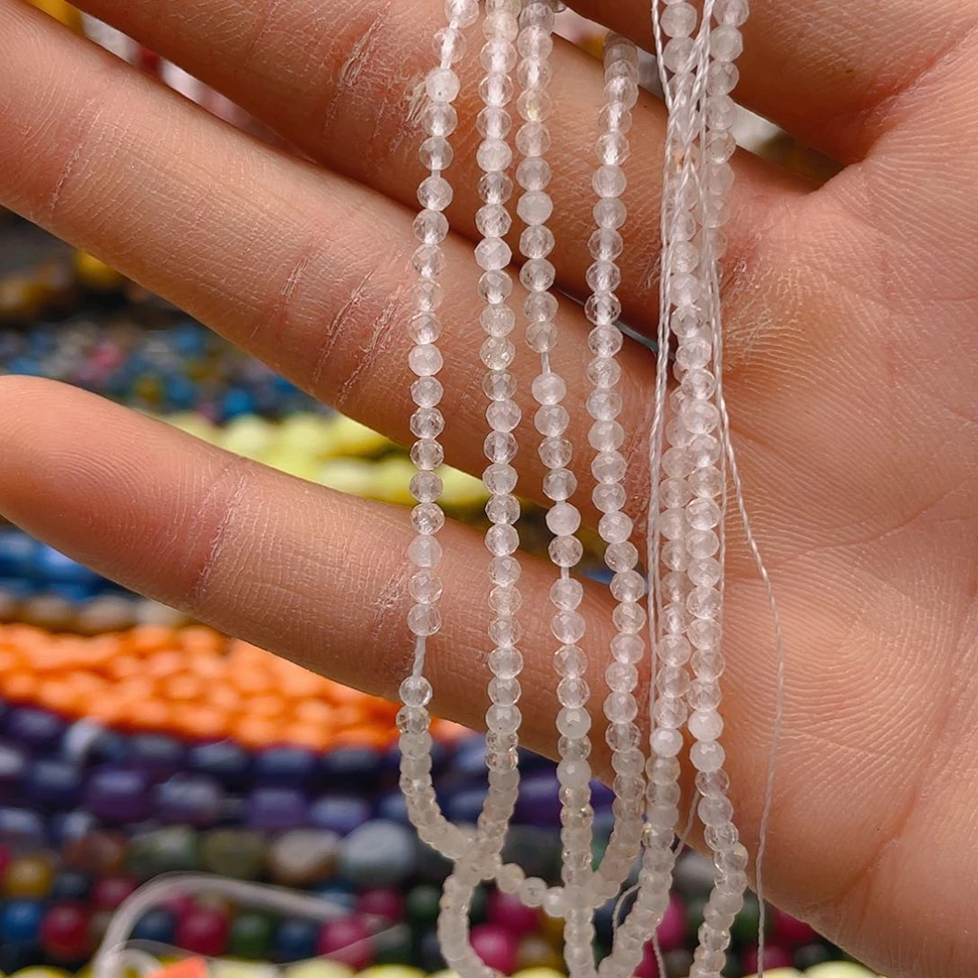 玛瑙/玉髓珠宝半成品未镶嵌白水晶2条卡2.5