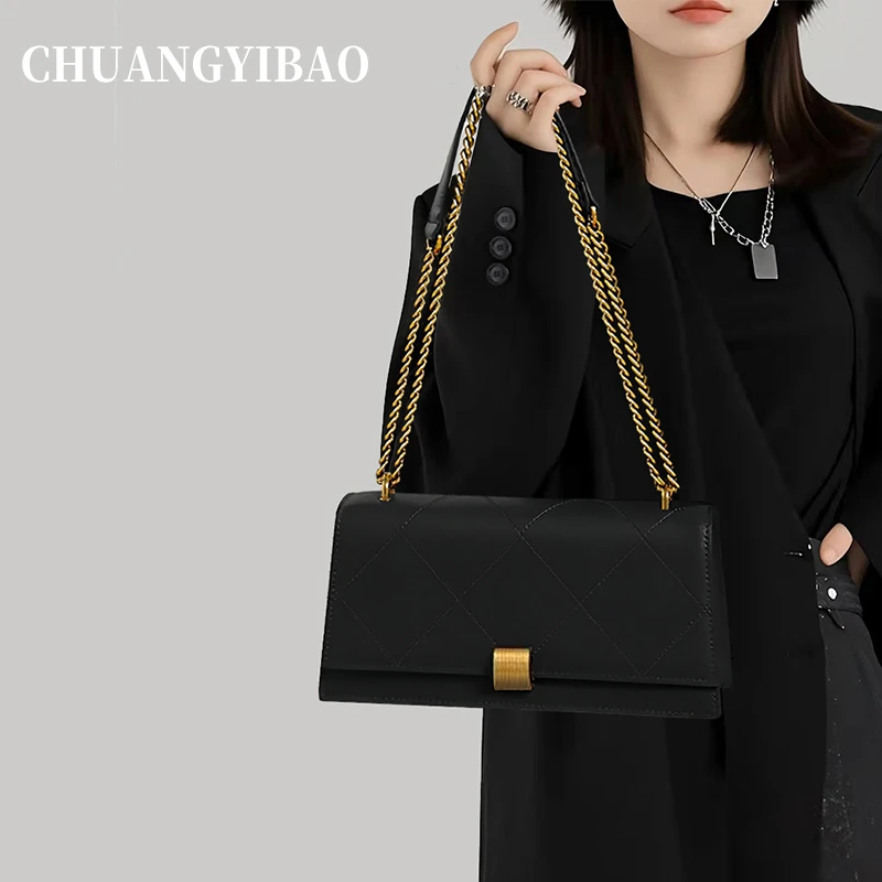 法棍腋下包包菱格链条包包女2025新款韩版ins风高级感洋气斜挎包