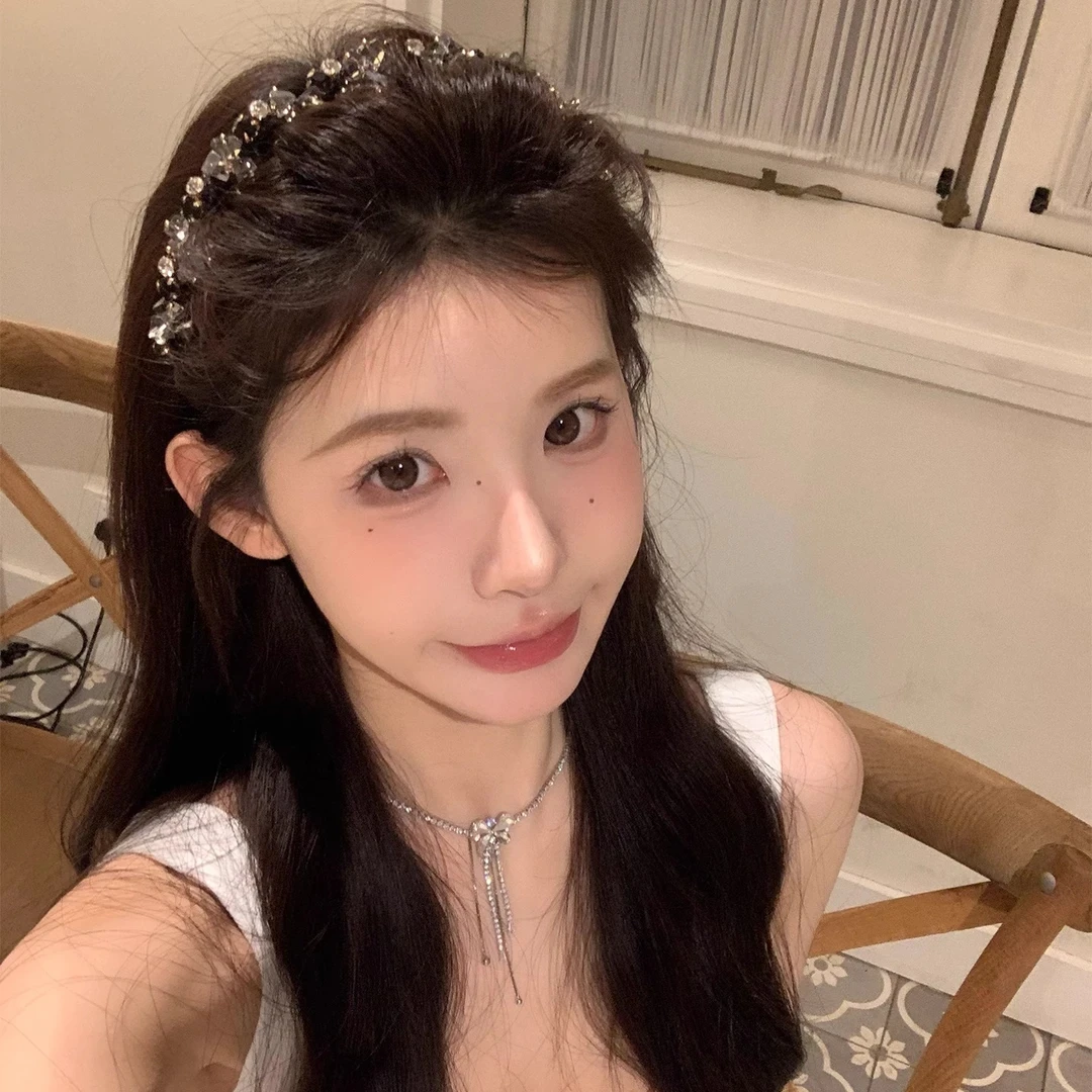 轻奢重工水钻波浪发箍女款高级感精致带齿防滑高颅顶头箍发卡头饰