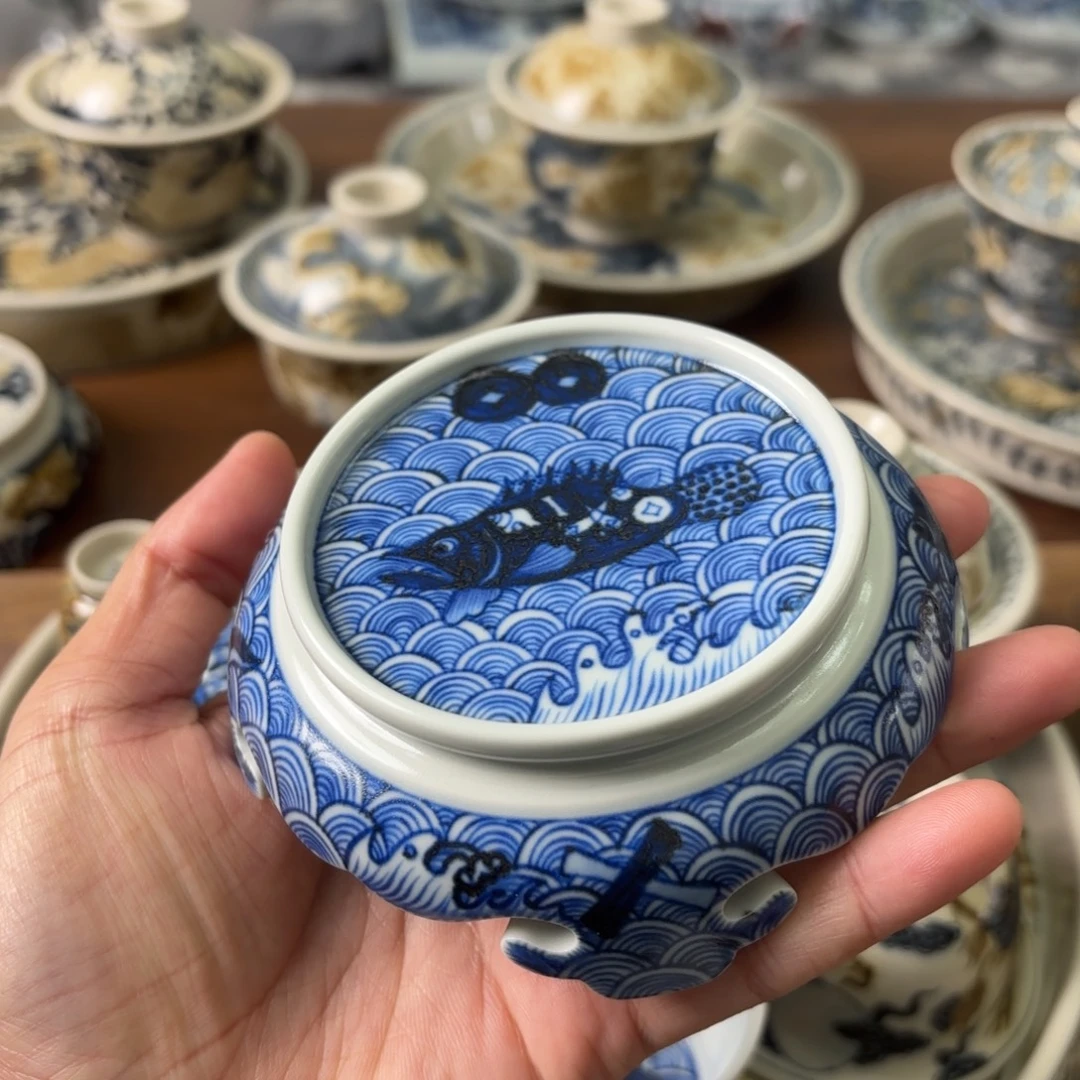 摆件陶瓷景德镇手绘茶器