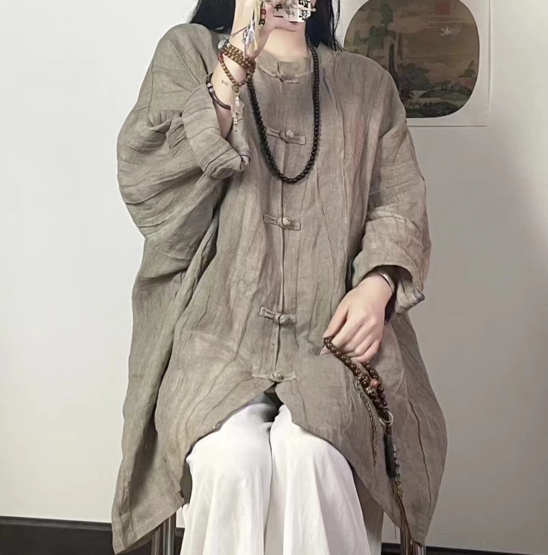 崇启棉麻［301-350］秋季棉麻袍子上衣裤子连衣裙均码根据编号拍