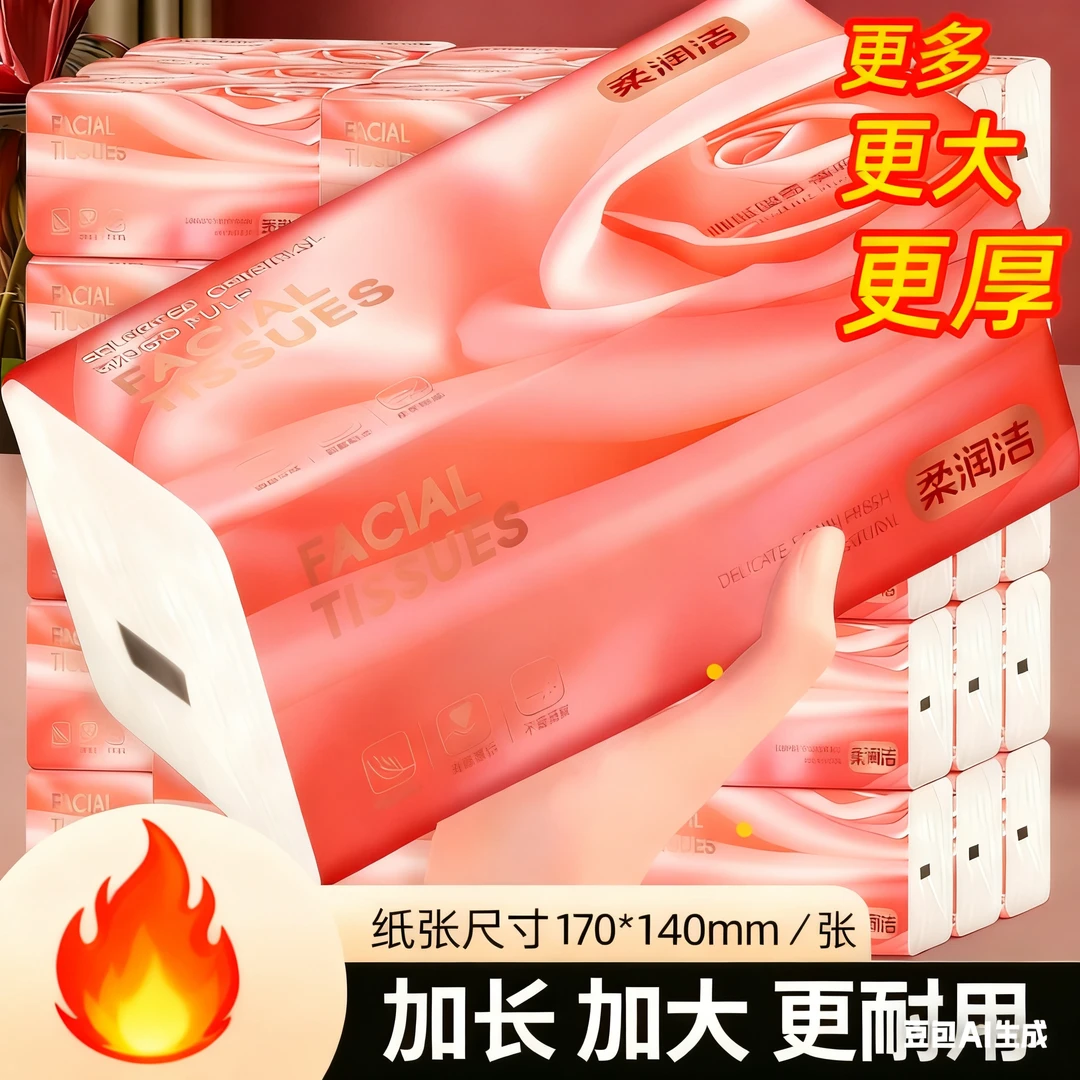 【加量24包整箱】抽纸原木大包纸巾学生母婴两用卫生纸擦手整箱纸巾