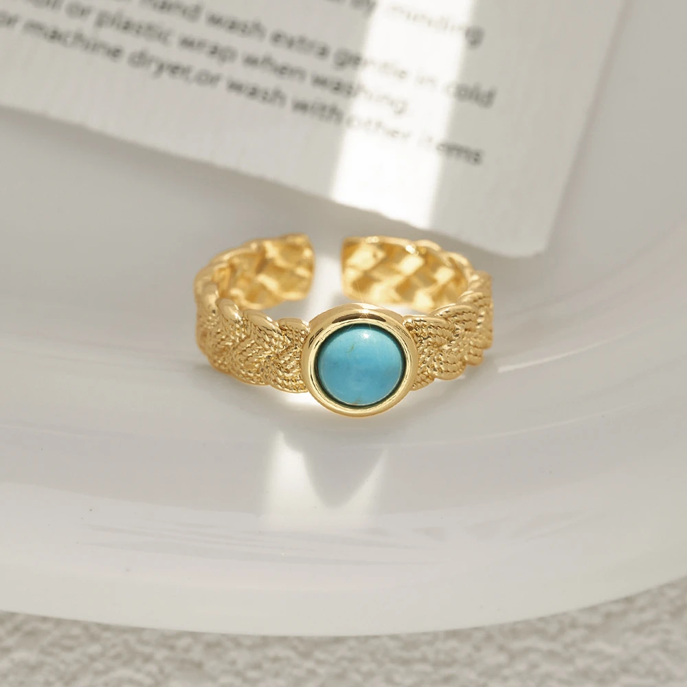 铜合金戒指 镀18K金「宫词」戒指气质轻奢复古风小众民族饰品