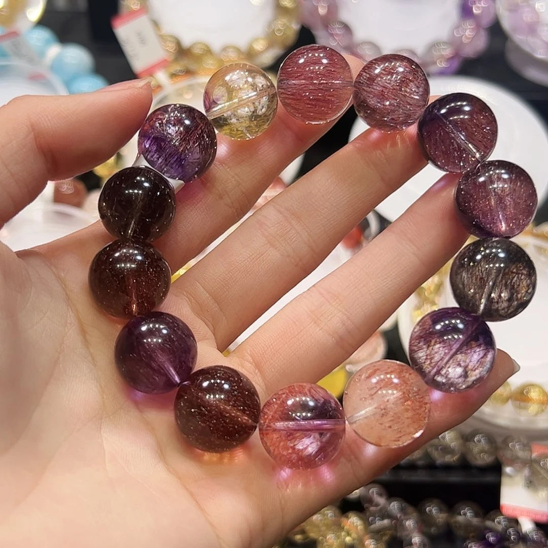 未镶嵌水晶手链收藏级稀有色超七16+