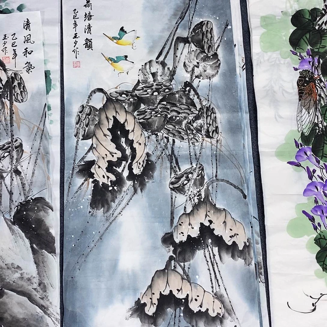 国画尺寸100✖️50三尺手绘画