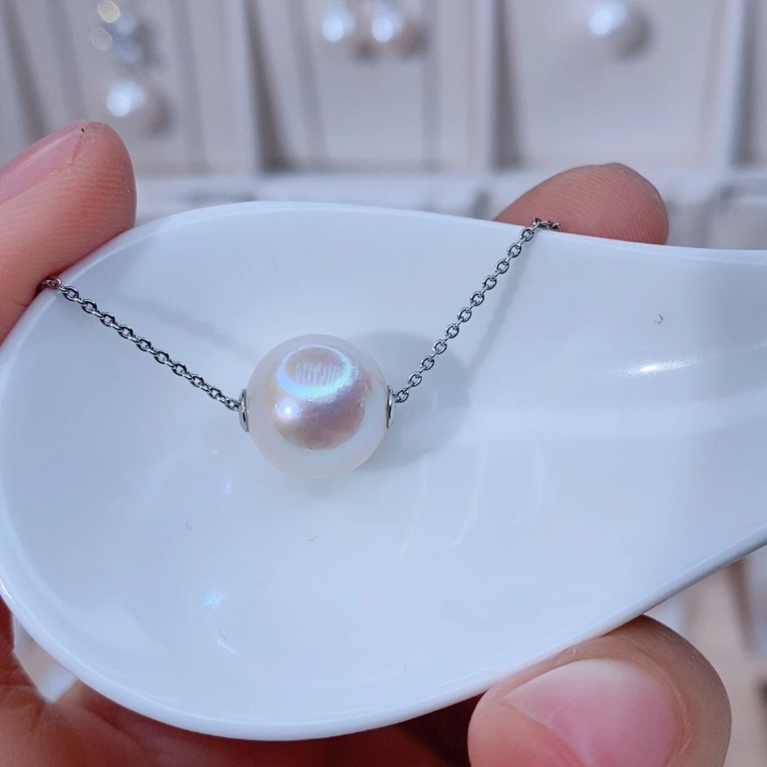 颈饰银S925镶嵌淡水珍珠