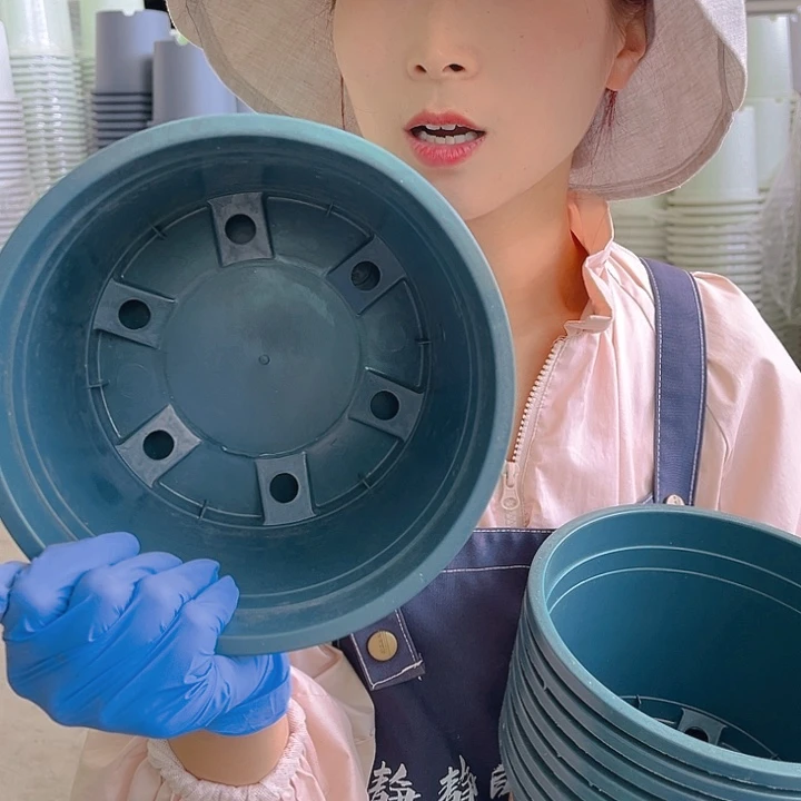 加仑盆矮胖m20墨绿色10个无托