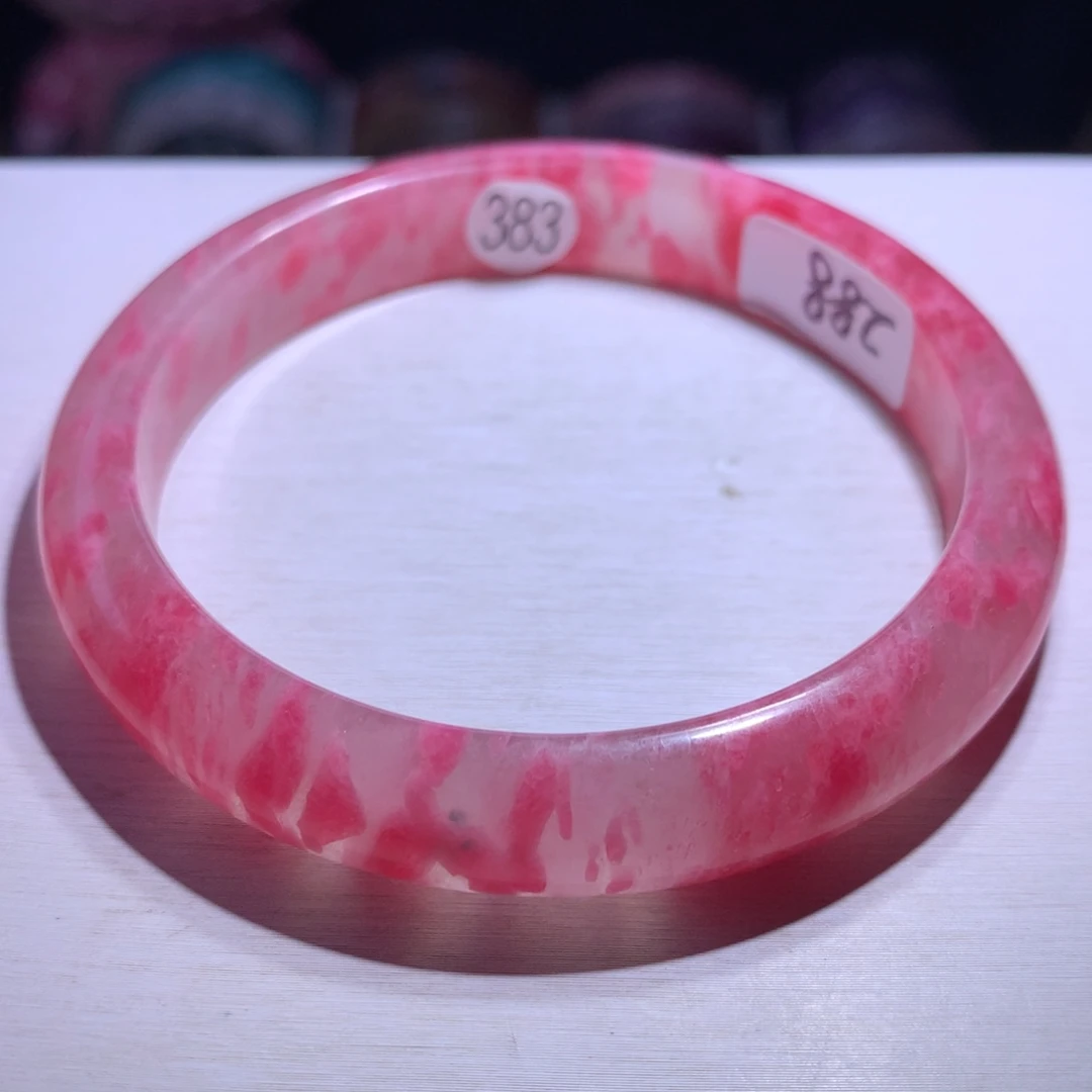 手镯银S925镶嵌水晶樱花雨60.5圈383