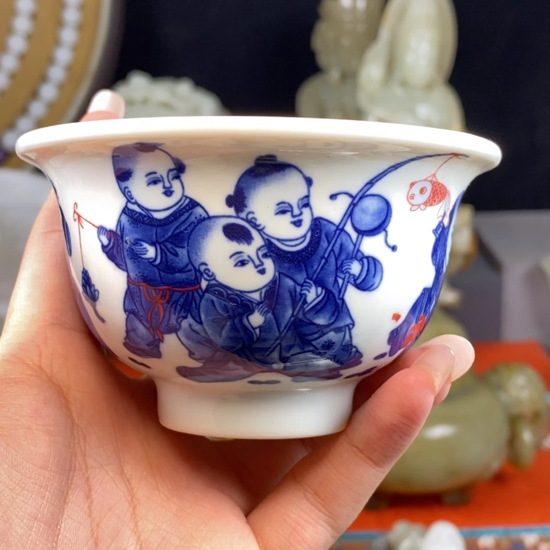 用***6摆件青花瓷观音雕件一尊