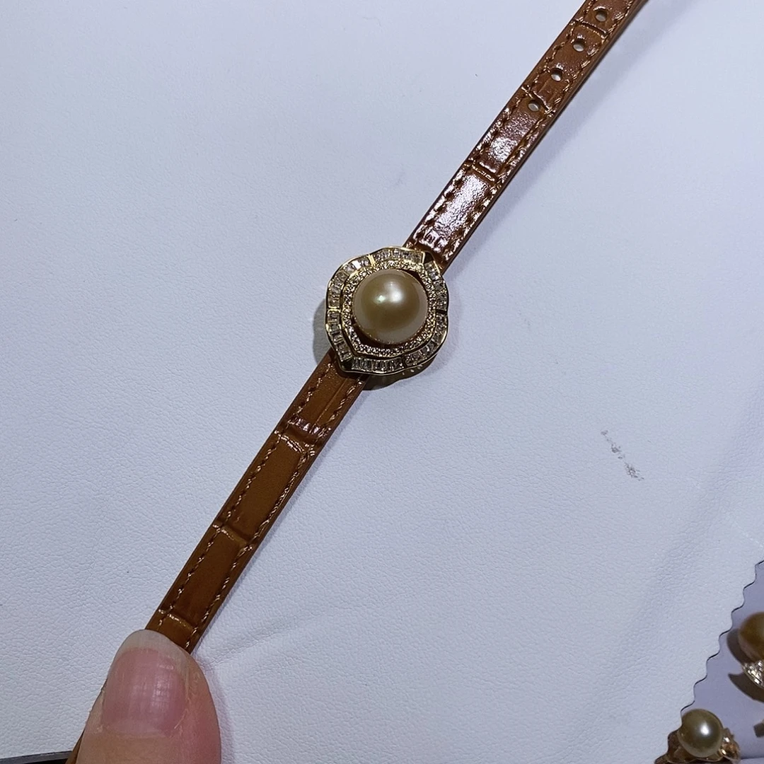 银S925镶嵌海水珍珠手链