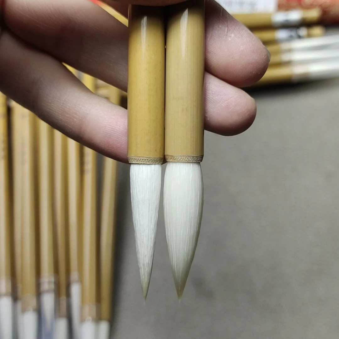 笔杆瑕疵 出锋3.7*0.75cm 细光峰纯羊毫不加健2支