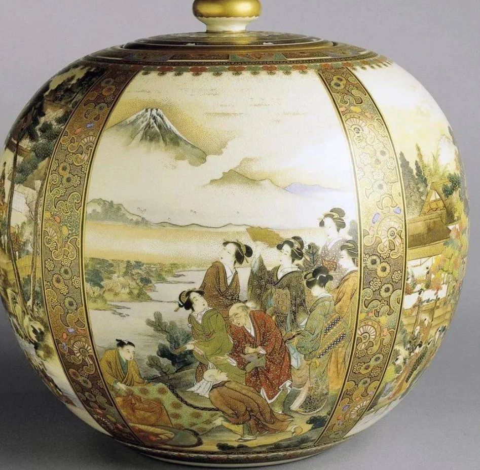 （拍对应价格备注编号）九谷瓷器手绘大漂亮青花赤绘