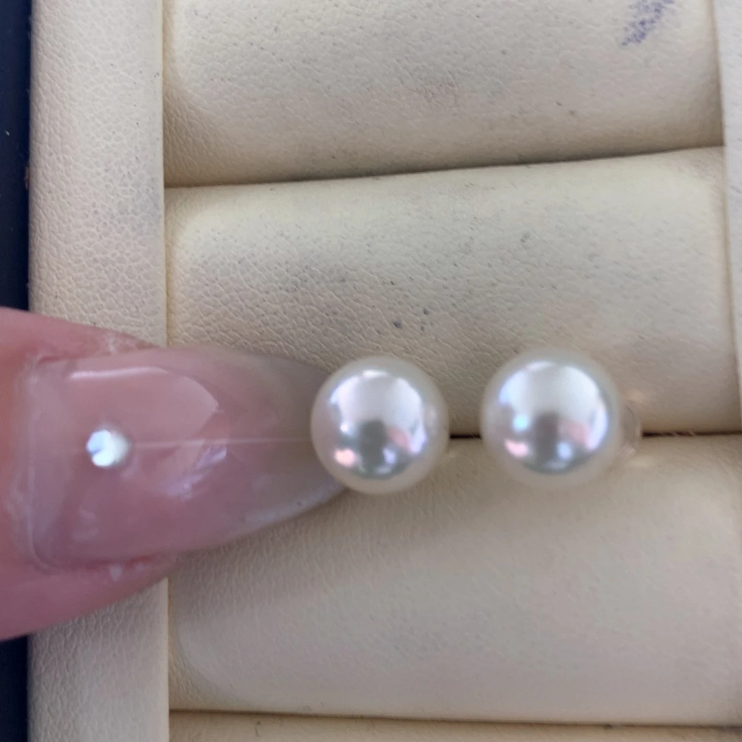 18K金镶嵌耳饰海水珍珠
