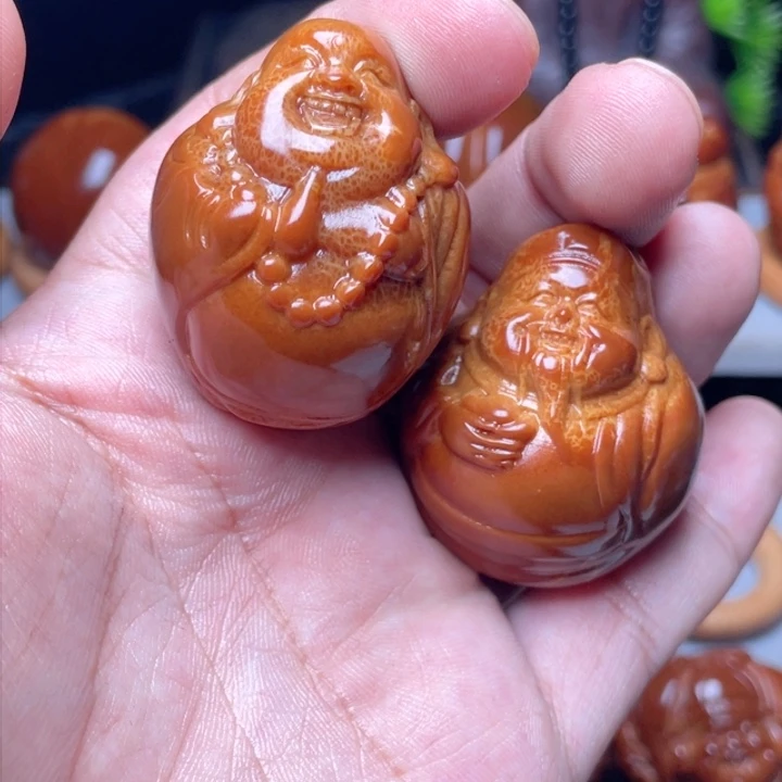 把件橄榄核财迷手球3.5