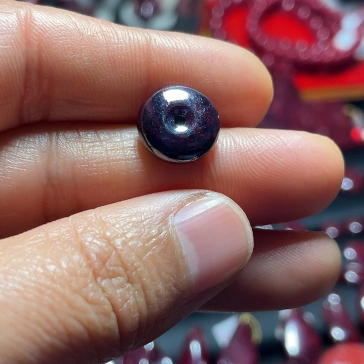 天然辰砂乌砂平安扣3.2克