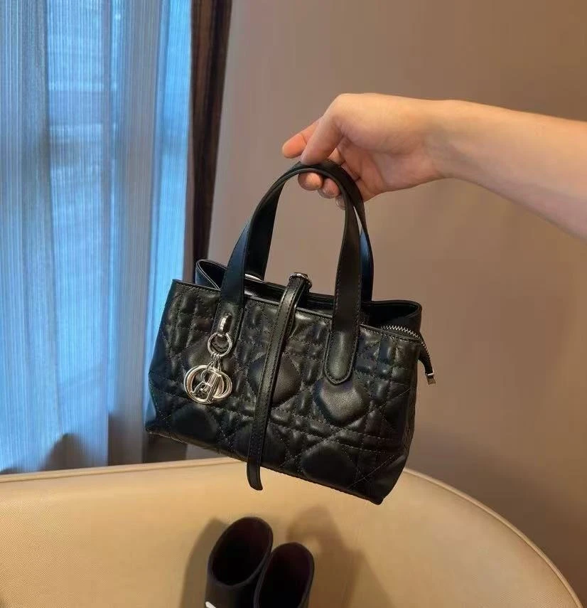 JINXI菱格时尚千金风手提包（尺寸：24*16）