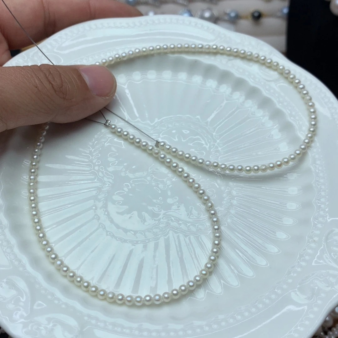淡水珍珠3-4未镶嵌x16项链