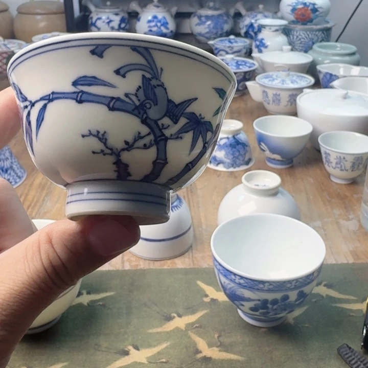 Z****荣青花瓷器杯子茶具