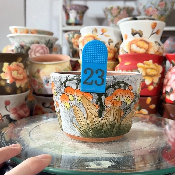 景德镇手绘花盆满38包邮
