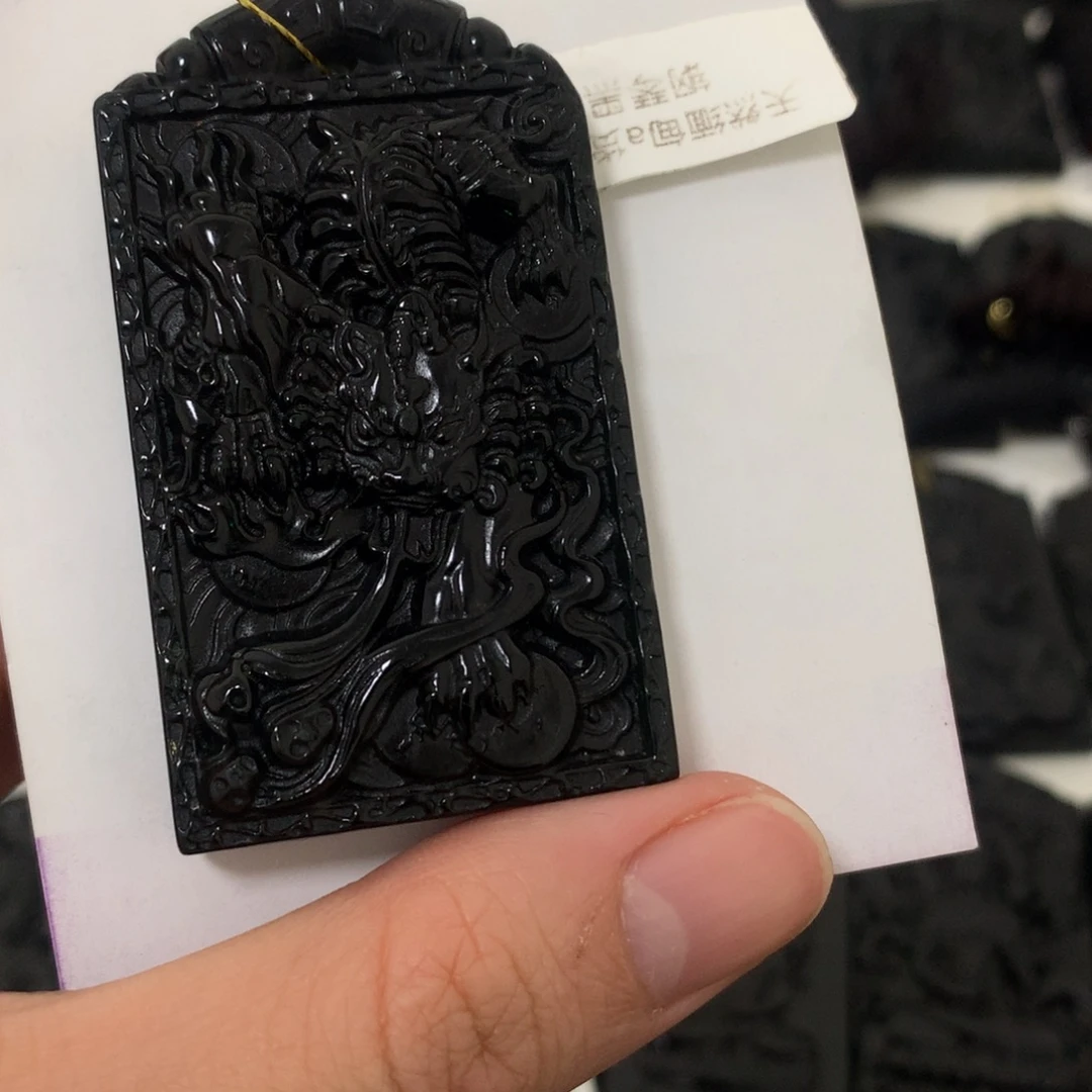 .***.天然缅甸a货钢琴黑挂件