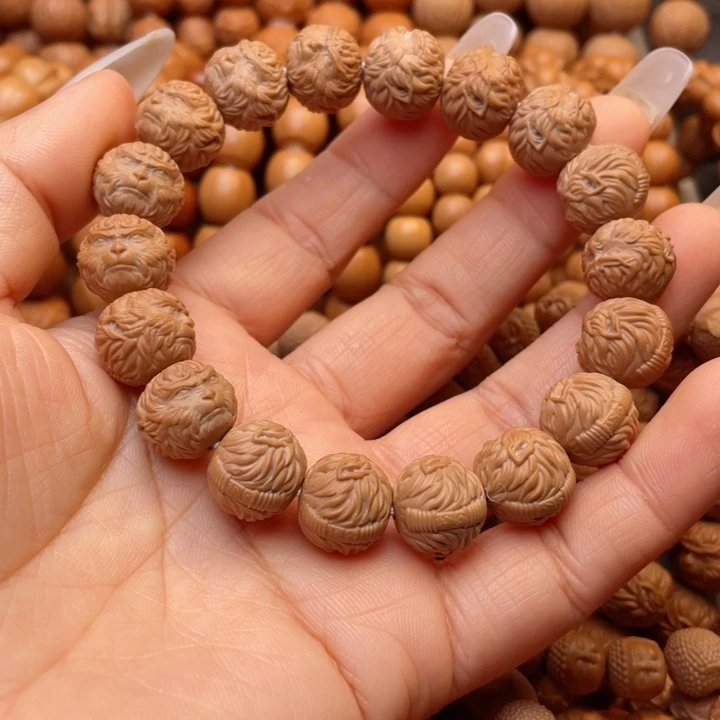 猴头核桃手串朱*飞黑悟空