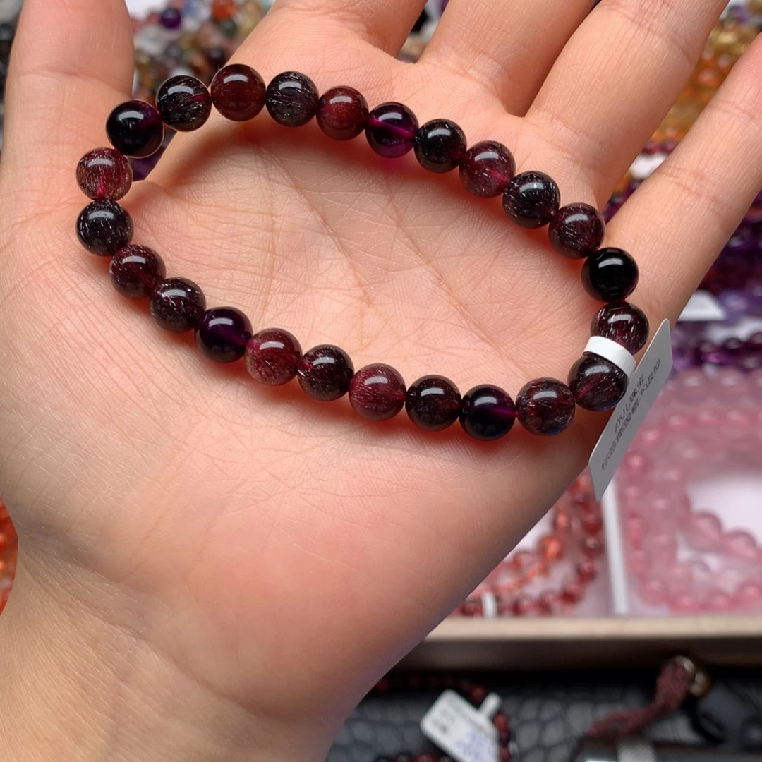 水晶手链未镶嵌冰*儿满矿黑加仑B7.6