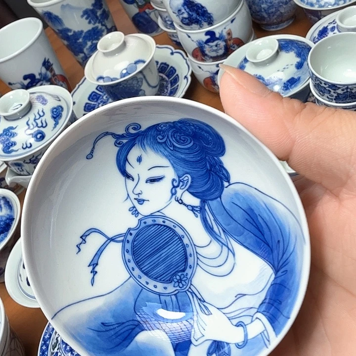 手绘美女普洱杯福利款