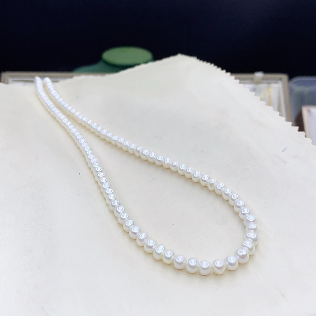 淡水珍珠颈饰银S925镶嵌
