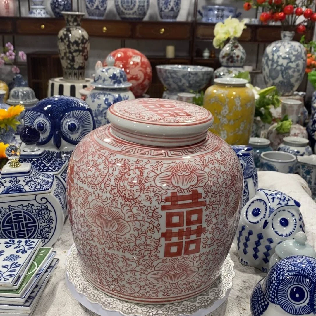 【闪购商品】摆件双喜罐摆件……