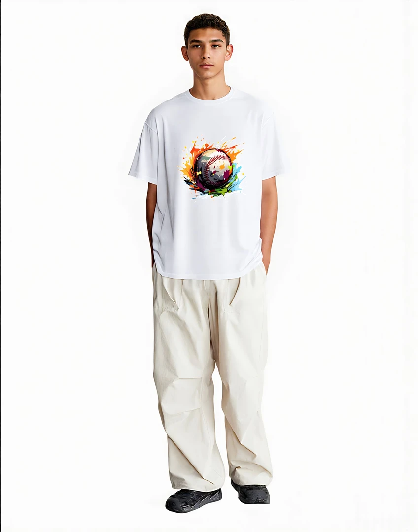 夏季休闲百搭爆款短袖潮流纯棉男T恤足克重磅男圆领大码