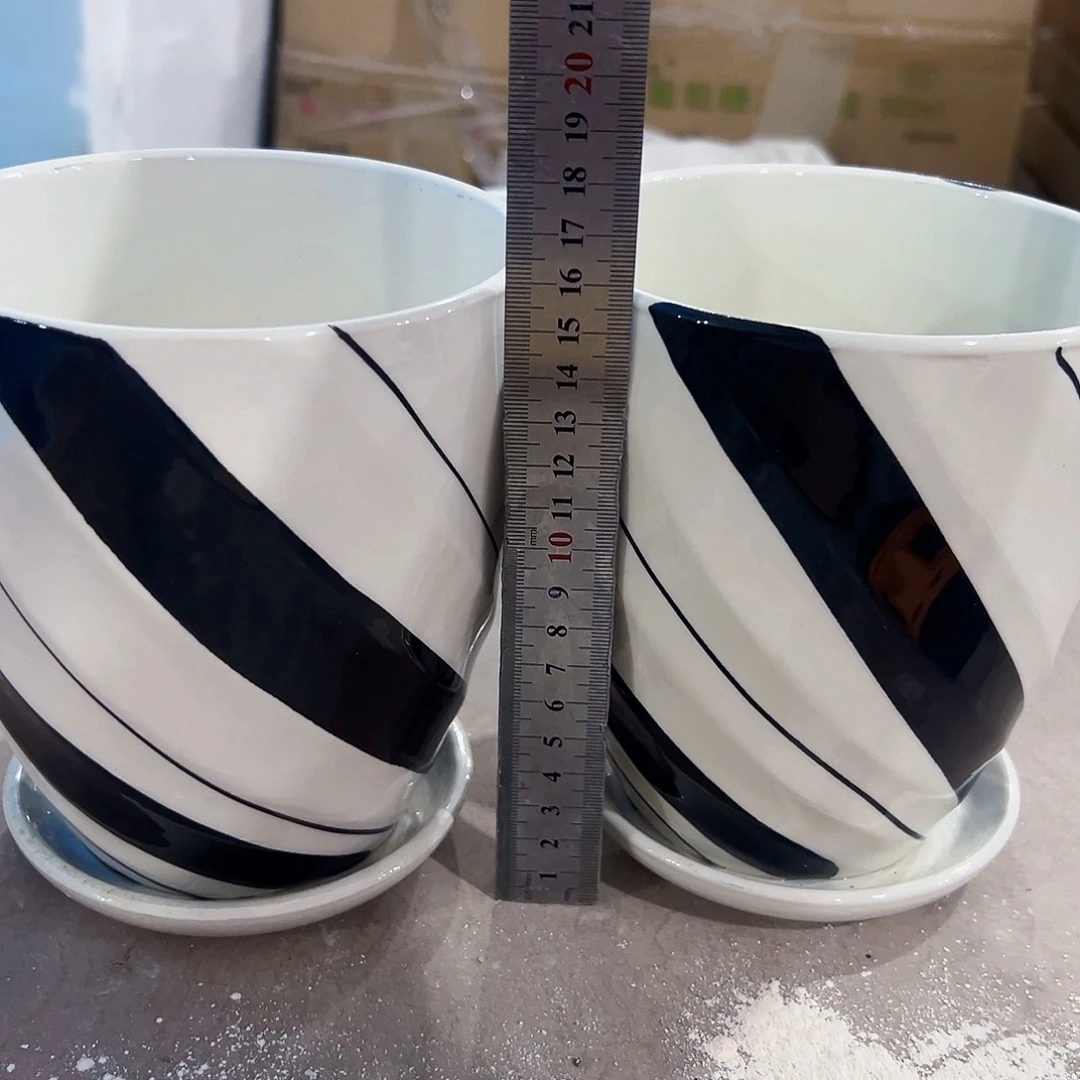 有孔外贸尾单陶瓷花盆凑单10米包邮