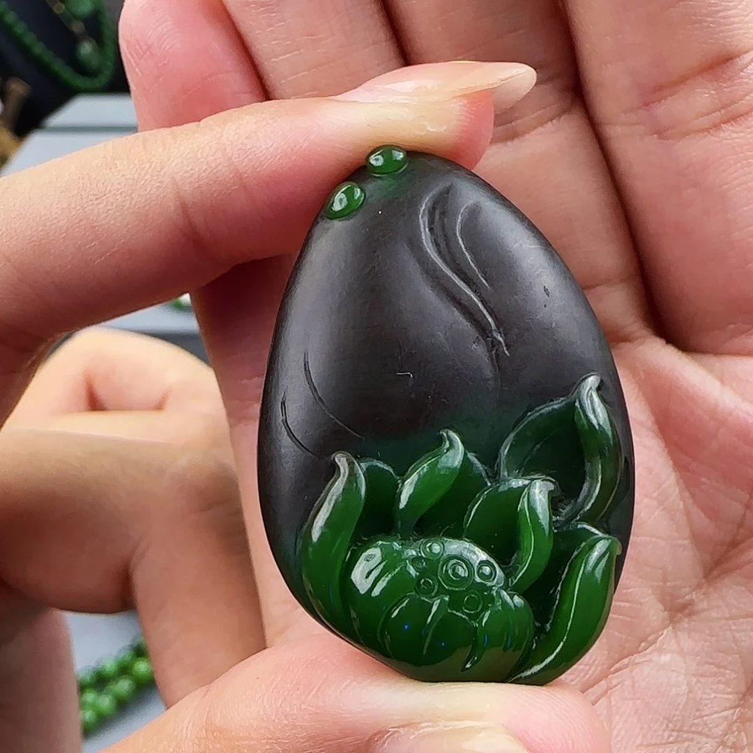 和田玉（碧玉）未镶嵌吊坠(不含链)