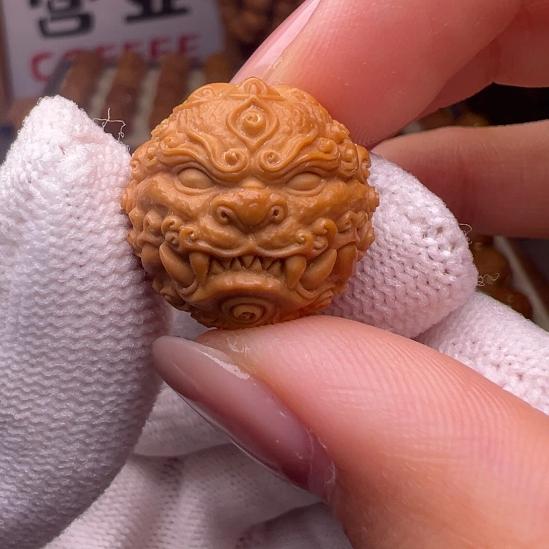 猴头核桃把件精修款唐狮全品有正常封口线