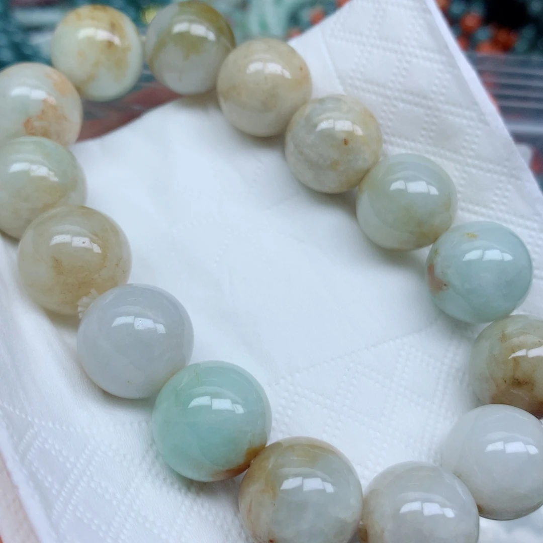 翡翠未镶嵌项链珠批发