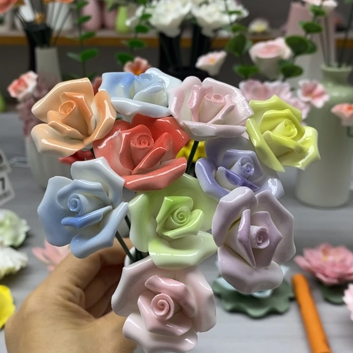 陶瓷陶瓷材料10朵组合