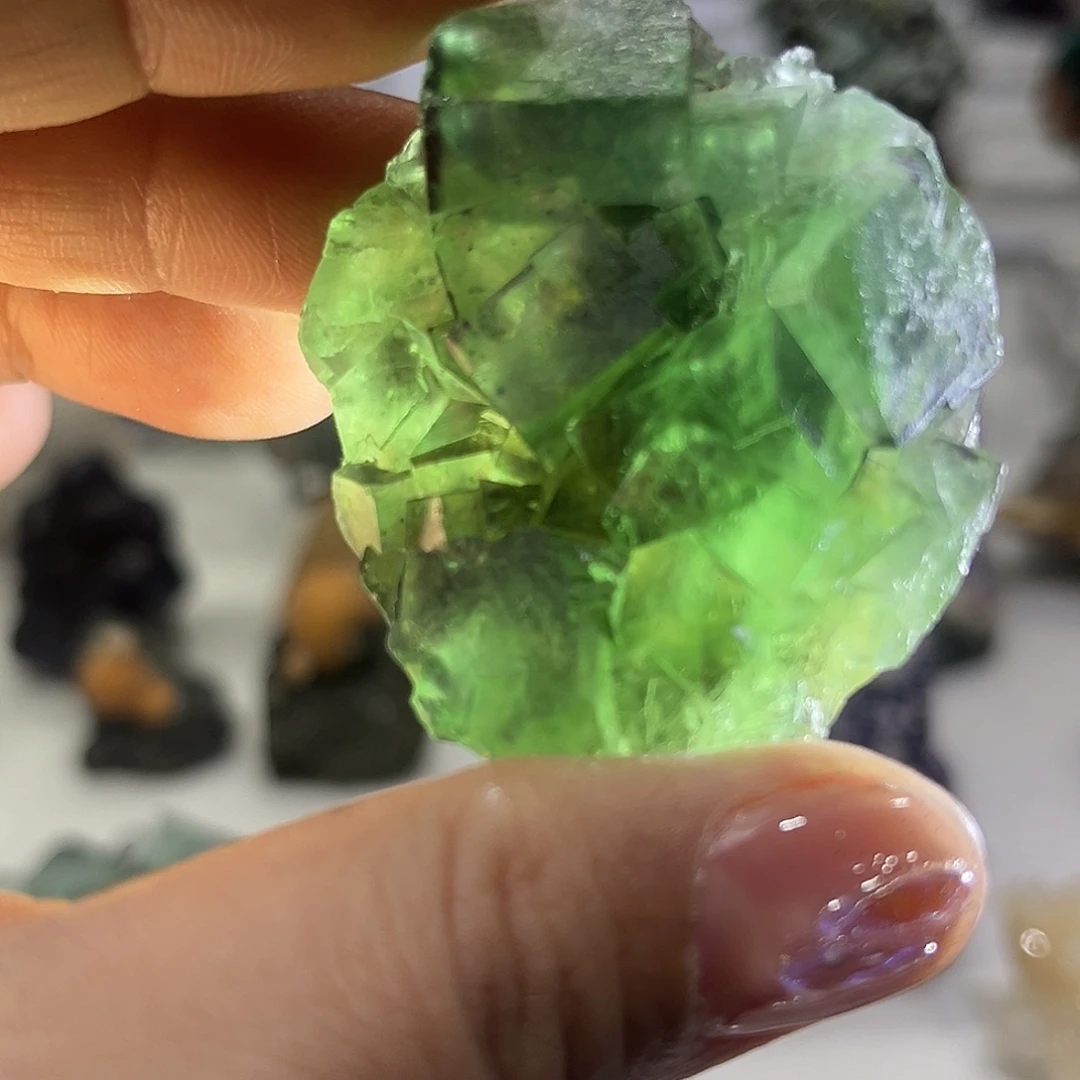 石材纳米比亚绿色萤石