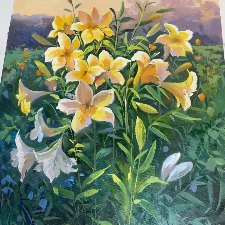 油画在家里面的一天