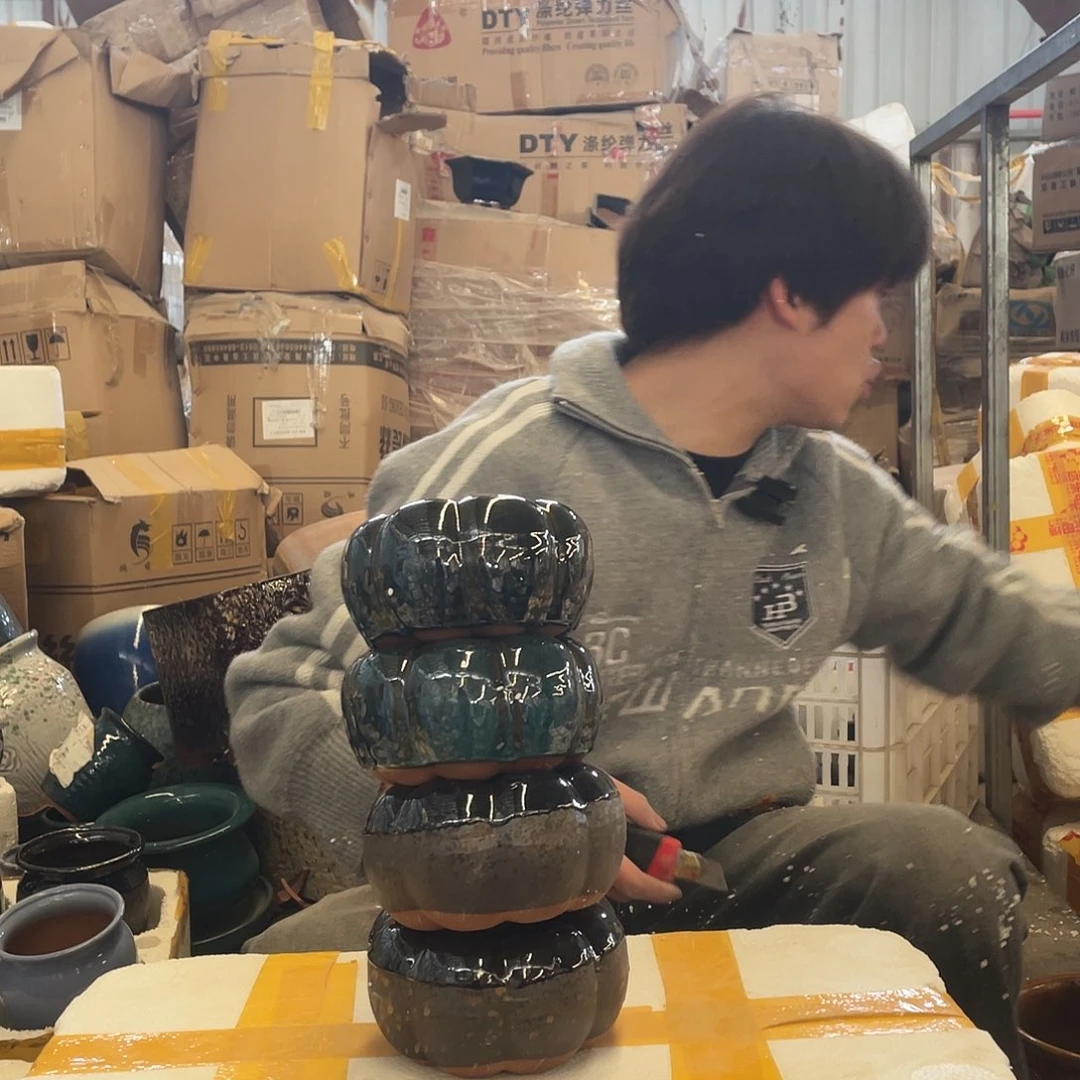 红陶宜兴紫砂花盆