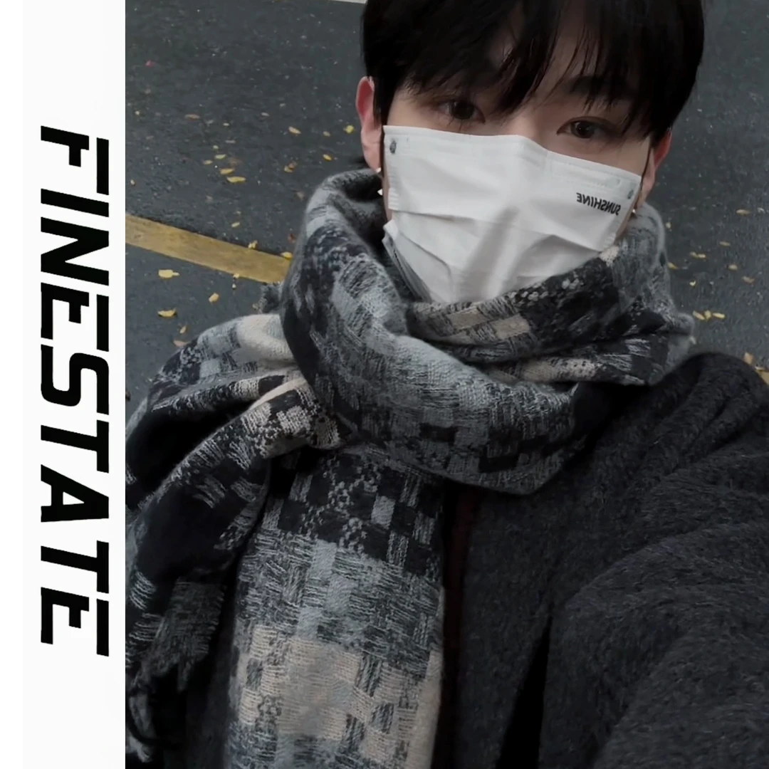 新款韩系大板高品质冬季围巾加厚保暖男女长款围脖披肩