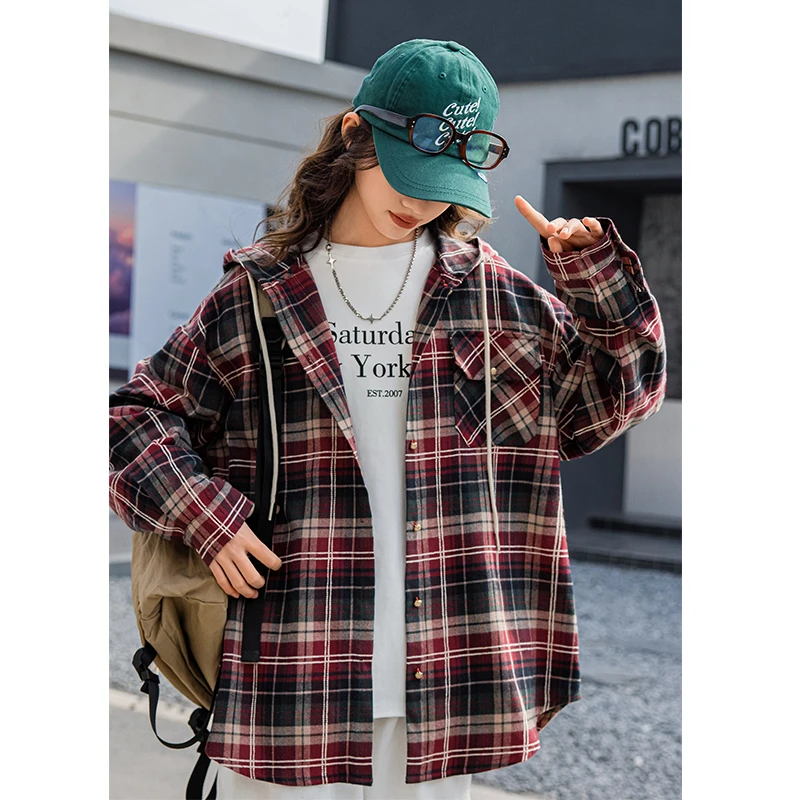 女大童春装格子衬衫2025新款儿童长袖衬衣学生春季上衣潮流时尚