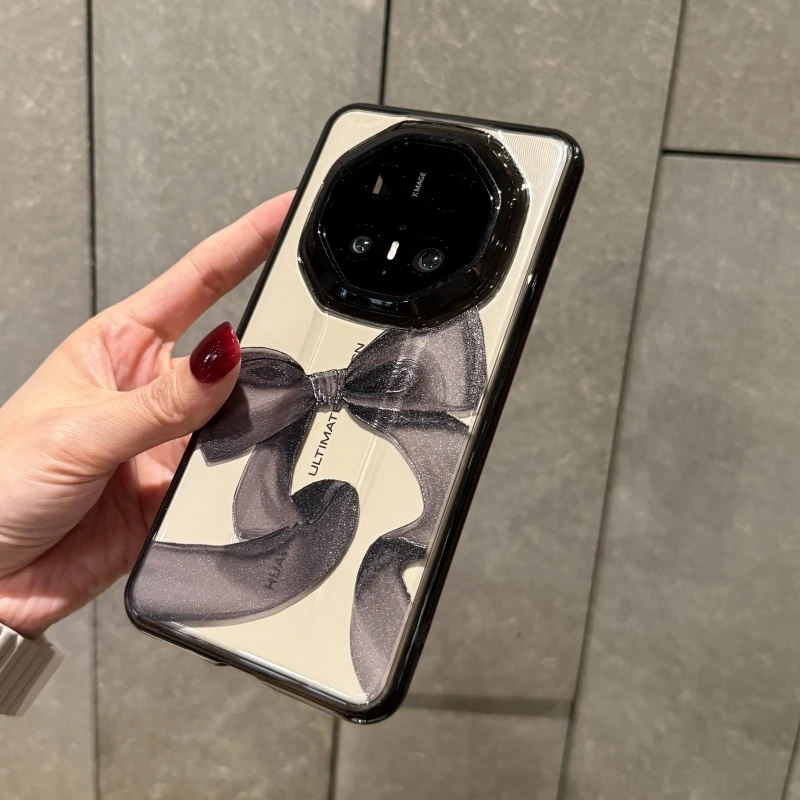 适用华为Mate70rs手机壳mate60rs非凡大师全包软边新款飘逸蝴蝶结