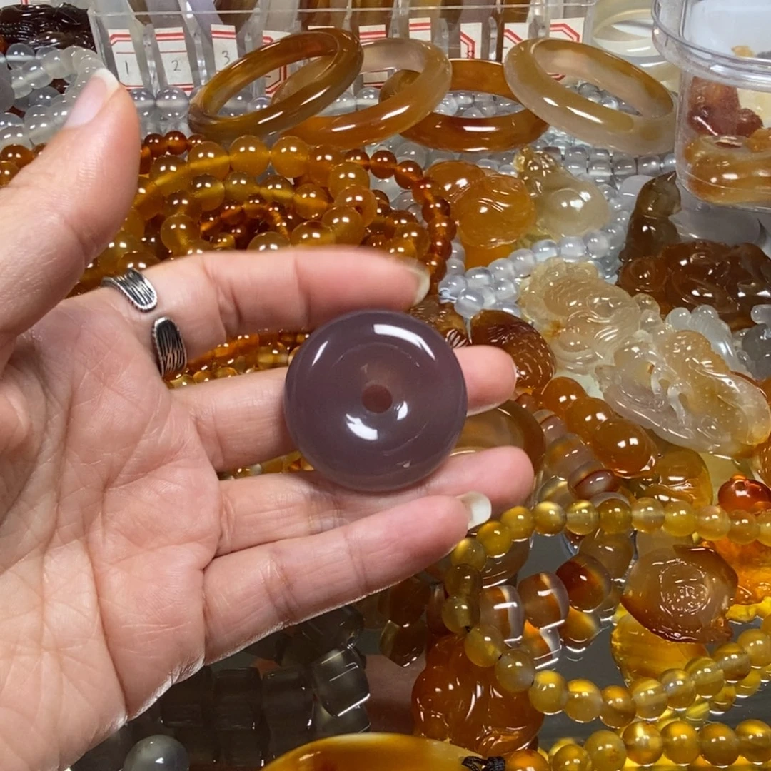 玛瑙/玉髓未镶嵌玛瑙平安扣