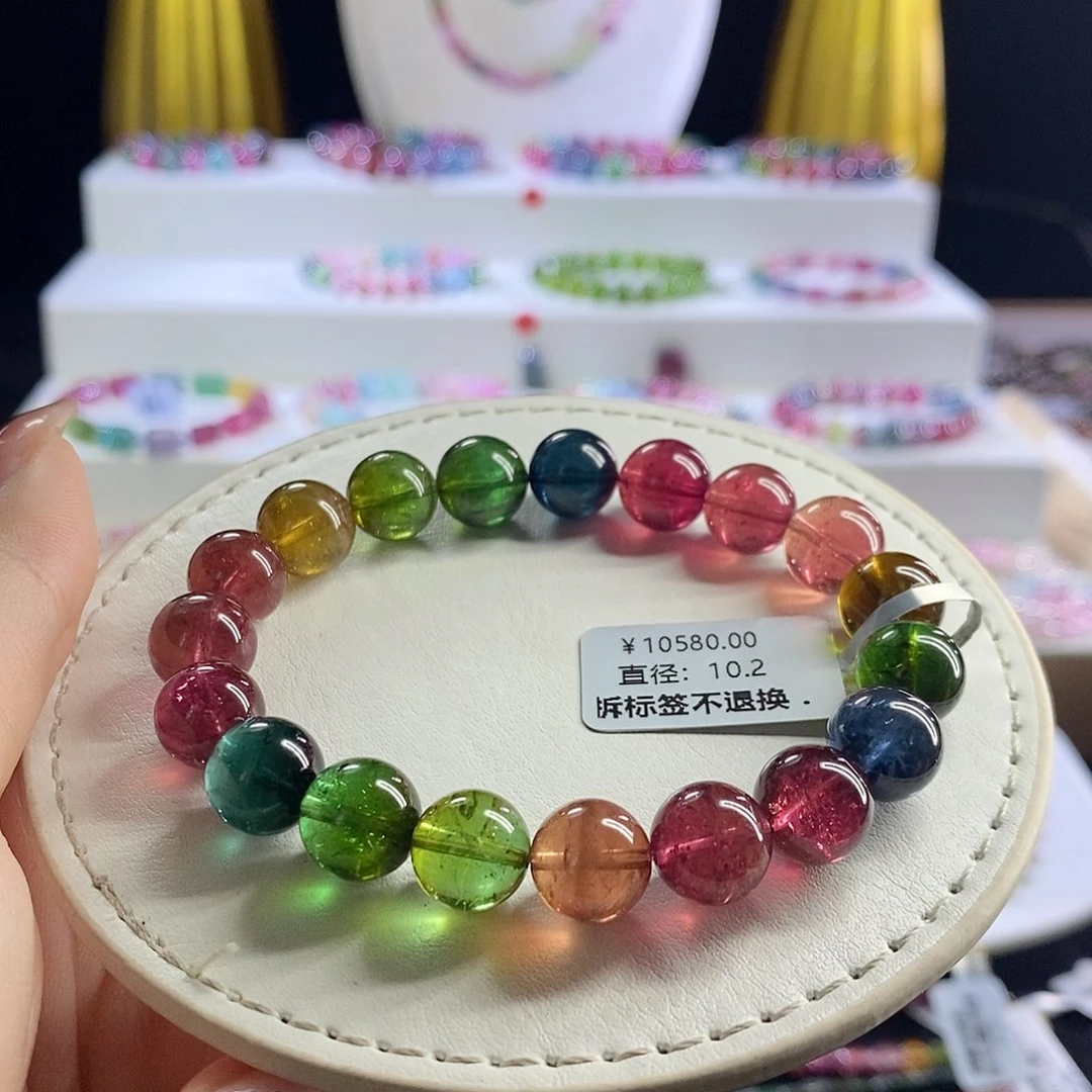 未镶嵌手链碧玺浓艳