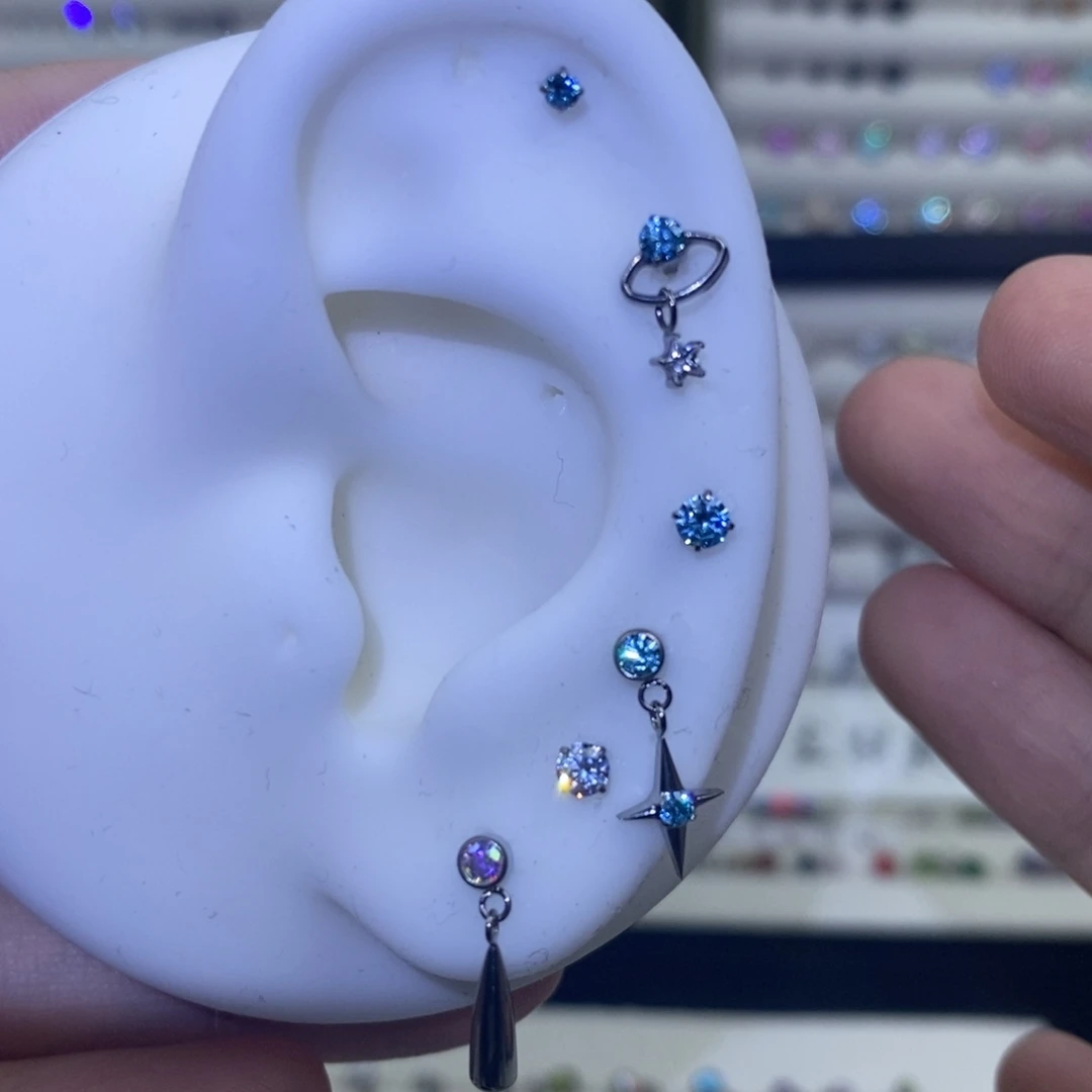 钛合金合金蓝色系五个