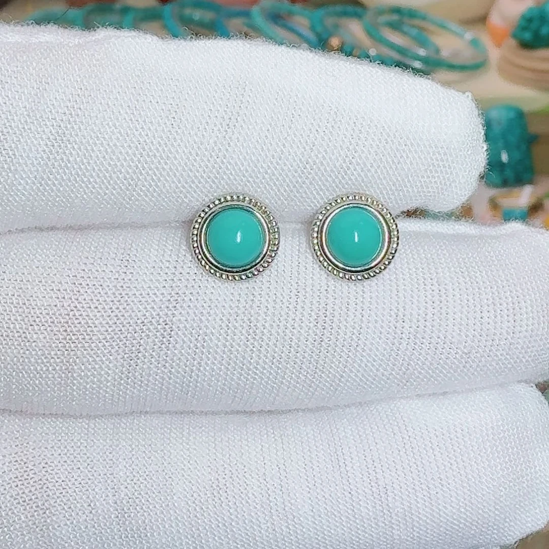 绿松石银S925镶嵌珠宝奇石