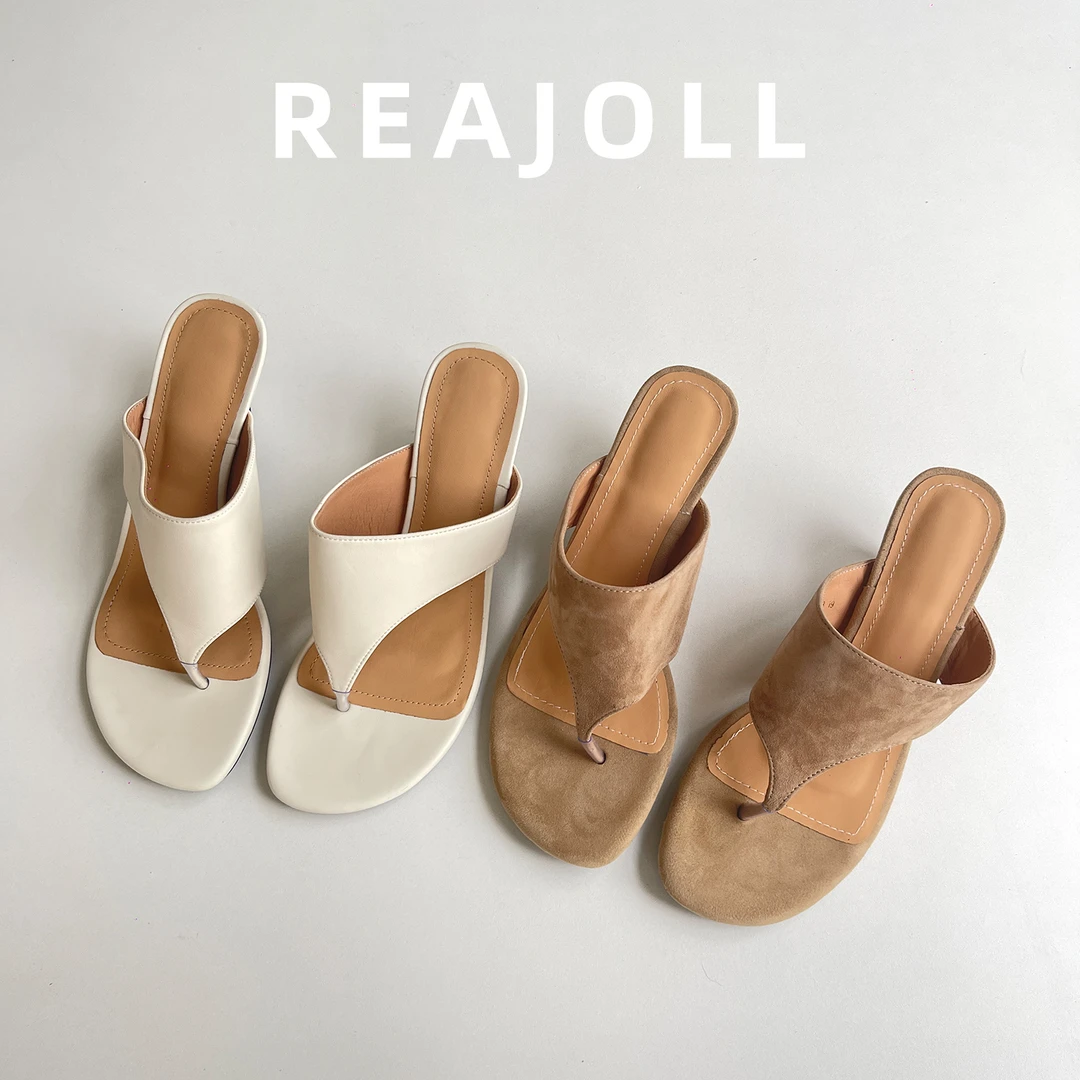 拖鞋女夏外穿2025新款人字拖高跟配裙子时尚不累脚高级感半拖