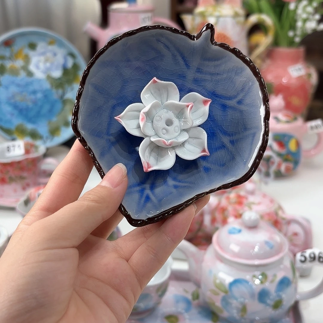景德镇手绘高温釉下彩陶瓷茶具