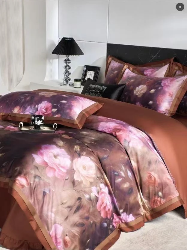 老宋精选-全棉四季款【万紫千红】手绘油画风 四季款四件套-1579