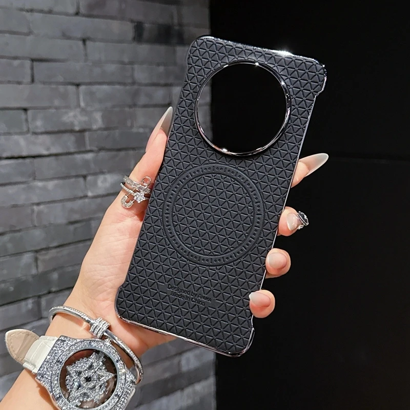 高档超薄无边框适用华为mate70pro+手机壳内置磁吸mate70个性防摔